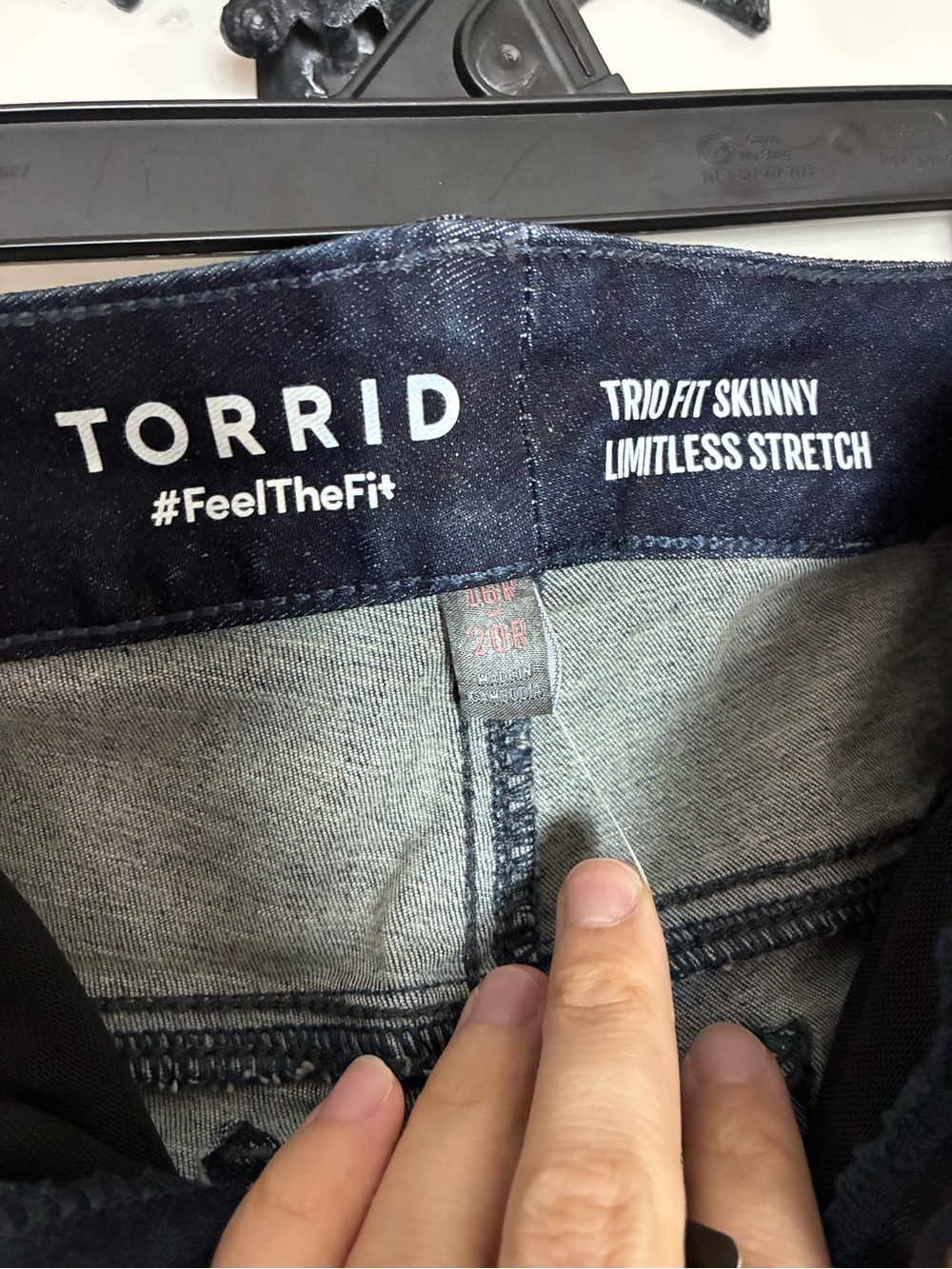 Torrid Limitless Stretch Dark Blue Jean stretches up to three sizes 16-20 NWT - Picture 16 of 16